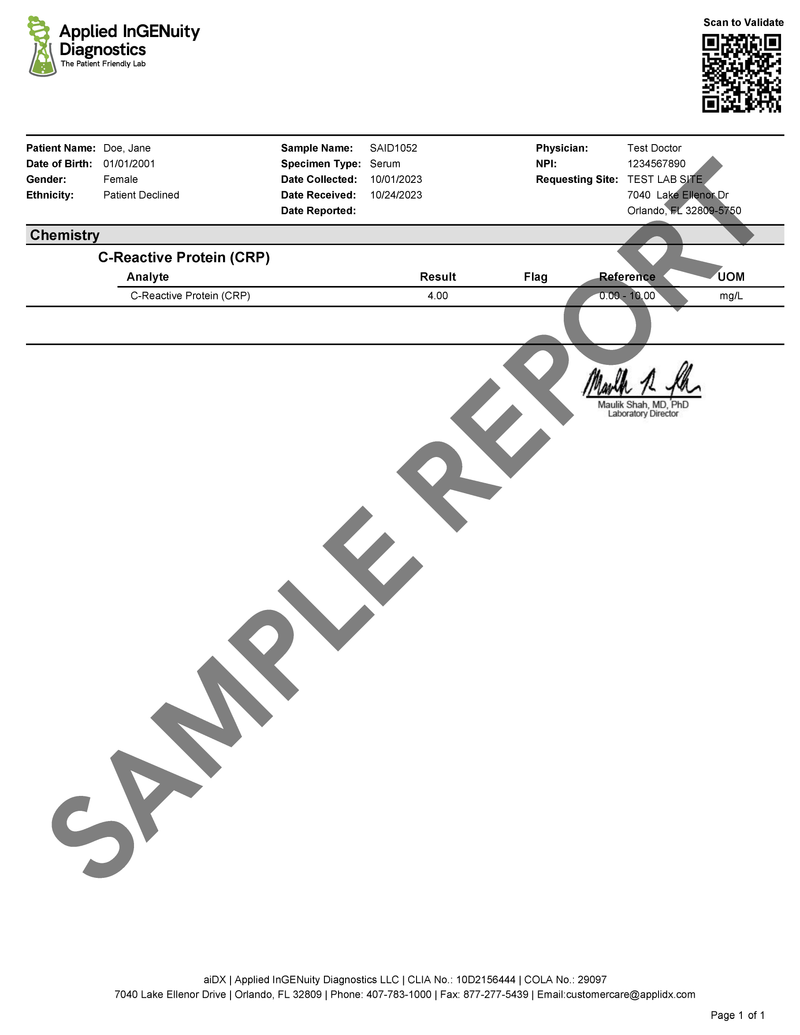 C-Reactive Protein (CRP) Test Kit