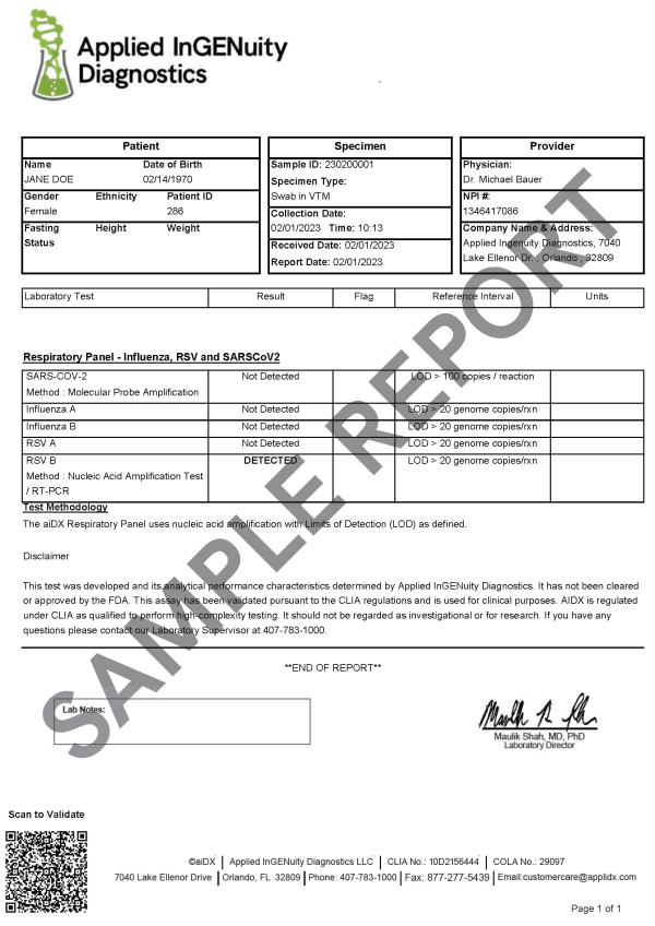 Comprehensive Upper Respiratory Illness Detection Test Kit